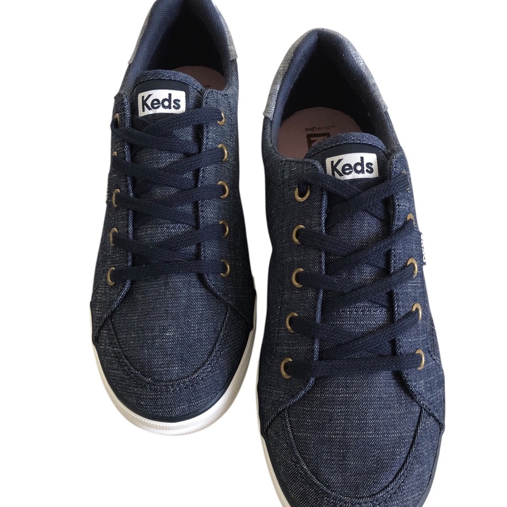 Keds WOMENS Center III Navy Denim Low-Top Lace Up Sneakers Size 7.5 New